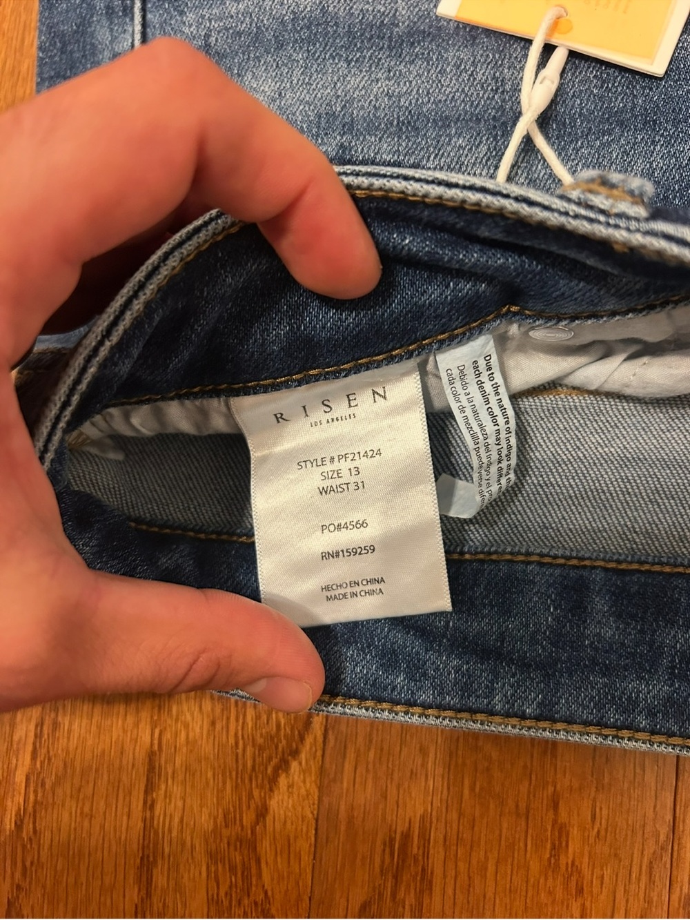 Risen High Rise Raw Hem Flare Jeans Size 13/31 - Picture 5 of 8